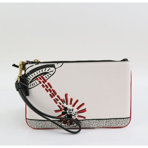 NWT Coach x UFO strike Mickey Wristlet Card Wallet - Picture 7 of 13